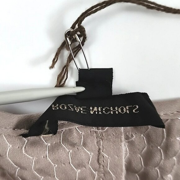 NWT Rozae Nichols No Dart Cami Oyster Taupe Sequined Size XS - Picture 11 of 16